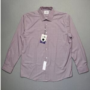 Tayion Collection Men's Trim Dress Shirt Purple Large 16-16.5 34/35 $60